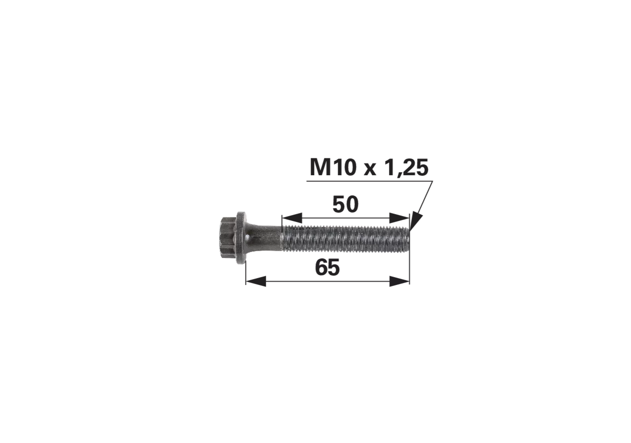 Pleuelschraube anstelle von Perkins 3212V003 M10 x 1,25 – 65 mm GartenShop24 - Hochwertige Gartengeräte
