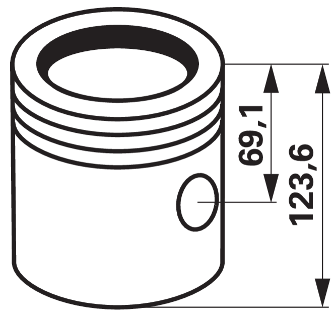 Kolbenschmidt Kolbenbuchsensatz Kolbenbolzen 35 x 80 mm Kolben ohne Kühlkanal passend für Deutz Motor FL913 Kolbenschmidt