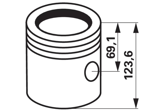 Kolbenschmidt Kolbenbuchsensatz Kolbenbolzen 35 x 80 mm Kolben ohne Kühlkanal passend für Deutz Motor FL913 Kolbenschmidt