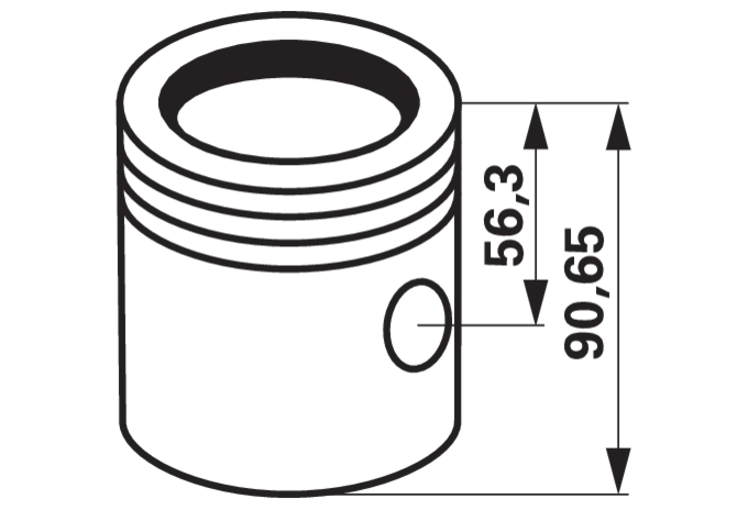 Kolbenschmidt Kolben Ø 101 mm Ringe 3 Ringe 2,5/2/3 mm anstelle von Deutz 04509329 Kolbenschmidt