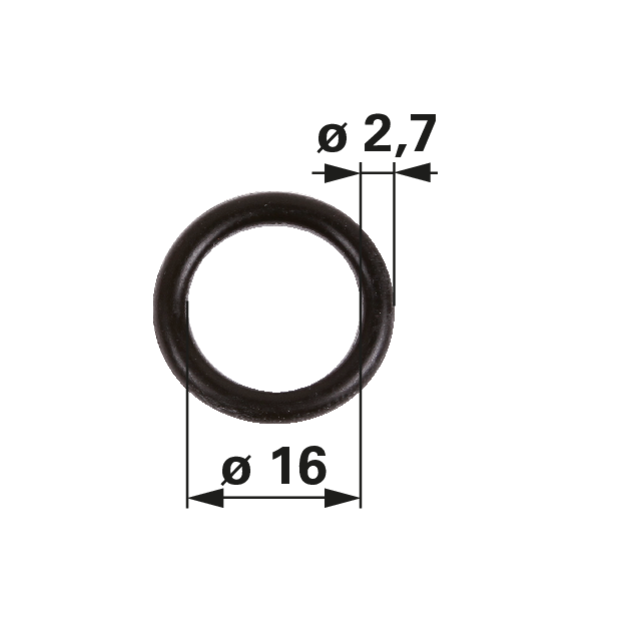 O-Ring 16 x 2,7 mm anstelle von Deutz-Fahr 01174605 GartenShop24 - Hochwertige Gartengeräte