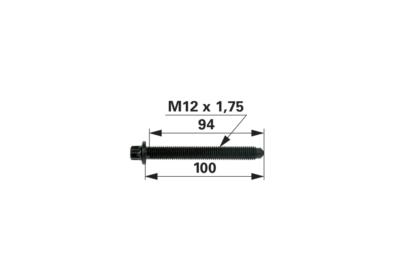 Kolbenschmidt Zylinderkopfschraube M12 x 100 mm anstelle von Deutz 04250440 Kolbenschmidt