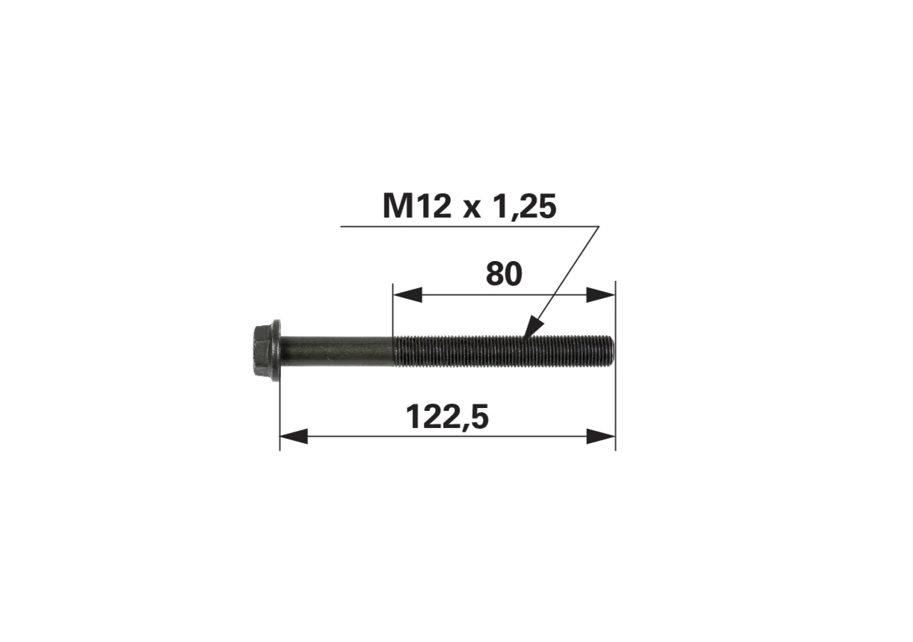 Zylinderkopfschraube M12 x 1,25 – Länge 122,5 mm – anstelle von CNH 4796457 GartenShop24 - Hochwertige Gartengeräte