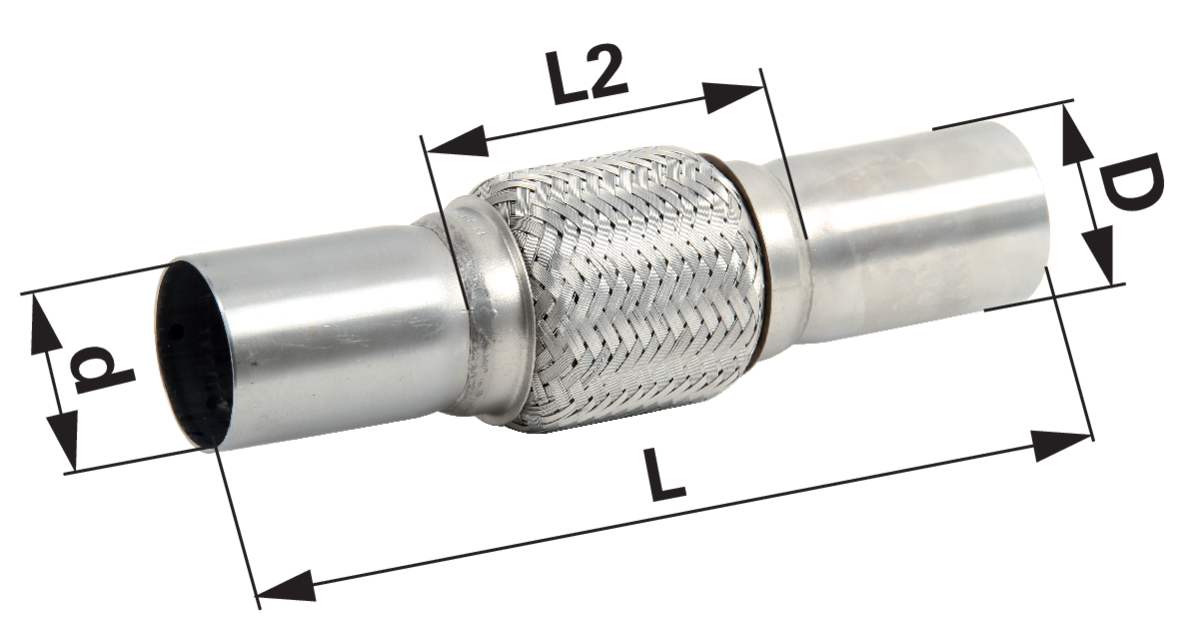 Flexrohr mit Anschlussrohr ID 55 mm GartenShop24 - Hochwertige Gartengeräte