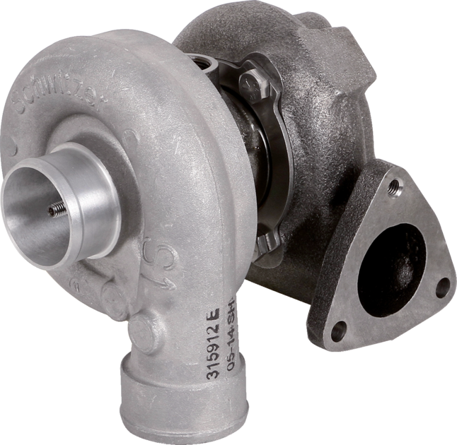 BorgWarner Turbolader für Perkins-Motor – OHNE Innengewinde seitlich für Anschluss Auspufftopf BorgWarner