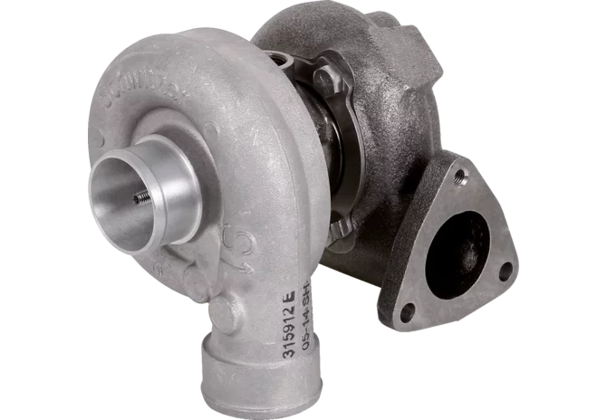 BorgWarner Turbolader für Perkins-Motor – OHNE Innengewinde seitlich für Anschluss Auspufftopf BorgWarner