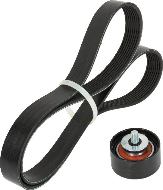 Ina Keilrippenriemensatz Keilrippenriemen 8PK 1381 mm mit Umlenkrolle 65 mm passend zu New Holland Ina
