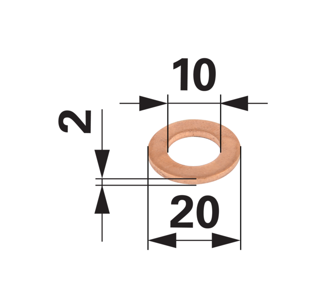 Düsenring 20 x 10 x 2 mm anstelle von CNH 84246299 GartenShop24 - Hochwertige Gartengeräte