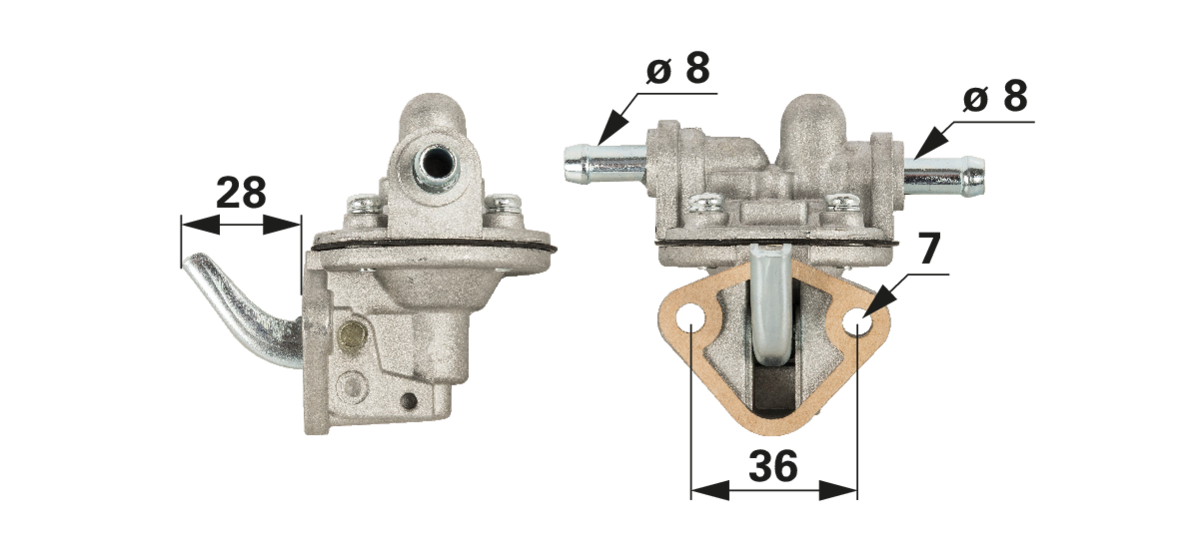 Kraftstoffpumpe anstelle von Kubota 15821-52030 GartenShop24 - Hochwertige Gartengeräte