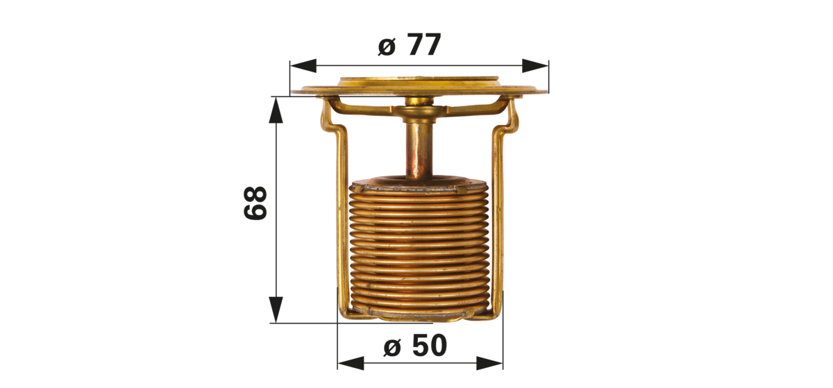 Thermostat 75 °C mit Entlüftungskerbe, passend für Steyr 14139040028 GartenShop24 - Hochwertige Gartengeräte