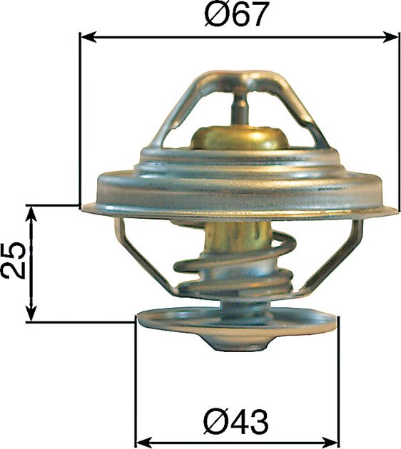 Thermostat 83 °C passend zu Sisu-Motor anstelle von Steyr 132000060708 GartenShop24 - Hochwertige Gartengeräte