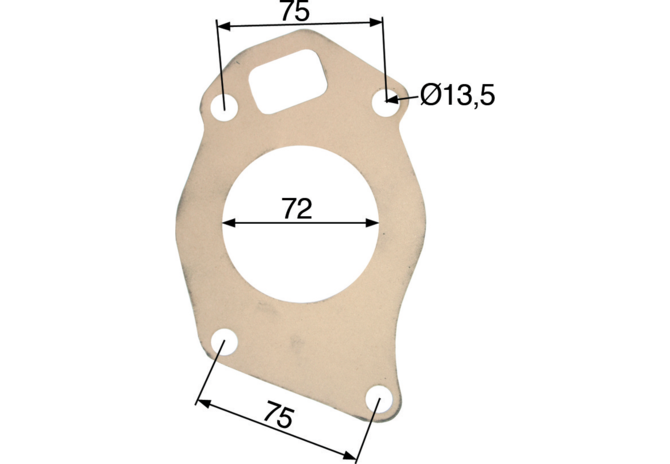 Flanschdichtung passend zu Wasserpumpe T188/30 GartenShop24 - Hochwertige Gartengeräte