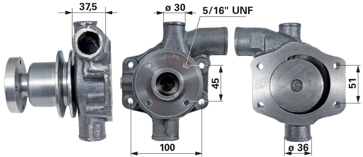Wasserpumpe mit Dichtung anstelle von New Holland 81844417 GartenShop24 - Hochwertige Gartengeräte