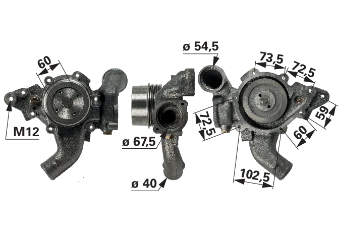 Wasserpumpe passend für Fendt F524200610020 GartenShop24 - Hochwertige Gartengeräte