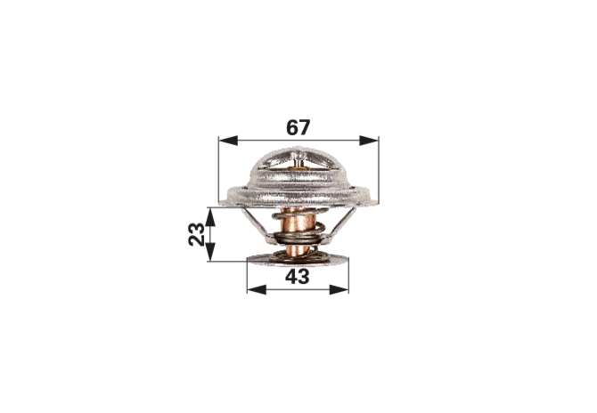 Mahle Thermostat 87 °C mit O-Ringe Mahle