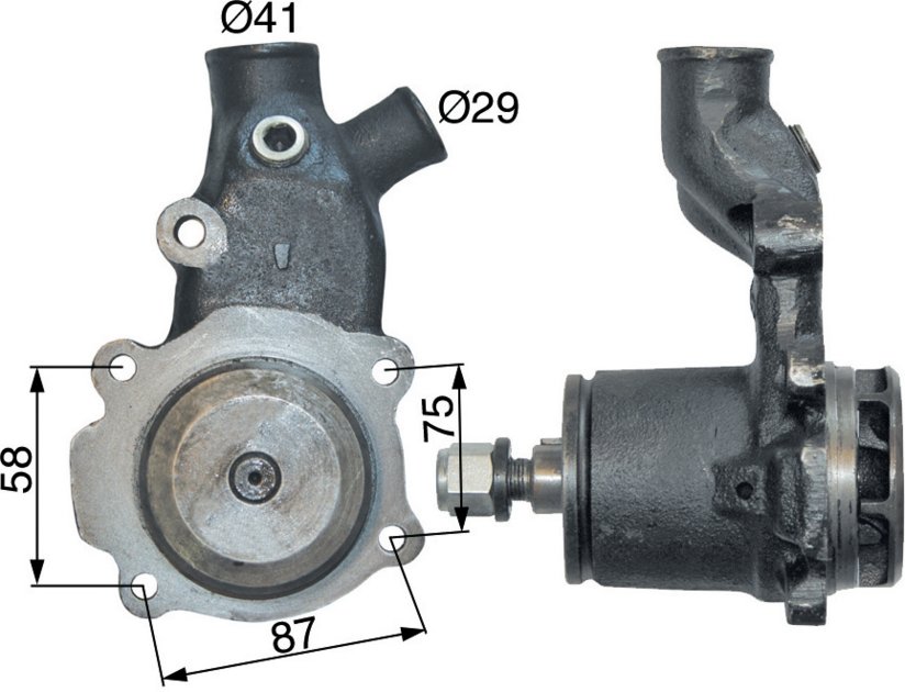 Wasserpumpe mit Dichtung anstelle von Massey Ferguson 3637468M91 GartenShop24 - Hochwertige Gartengeräte