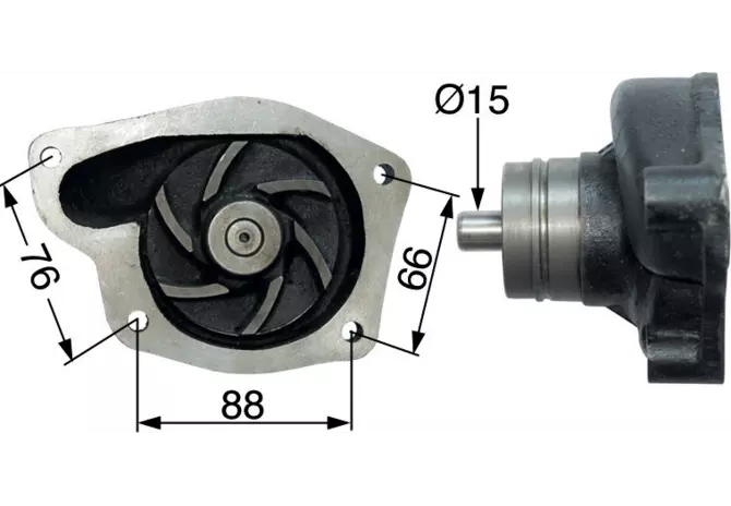 Wasserpumpe mit Dichtung anstelle von Massey Ferguson U5MW0054 GartenShop24 - Hochwertige Gartengeräte