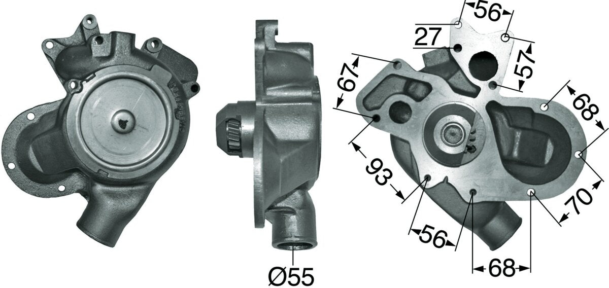 Wasserpumpe mit Dichtung anstelle von Massey Ferguson U5MW0193 – Lindner: ohne Klimaanlage GartenShop24 - Hochwertige Gartengeräte