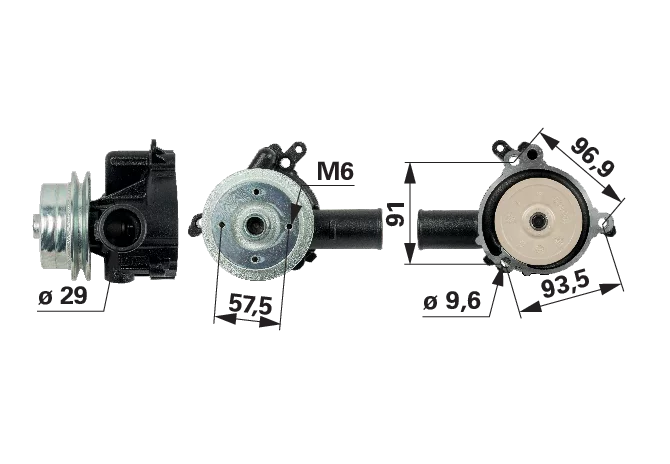 Kohler Wasserpumpe mit Dichtung anstelle von ED0065845310-S Kohler