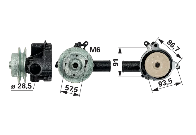 Kohler Wasserpumpe mit Dichtung anstelle von ED0065845320-S Kohler