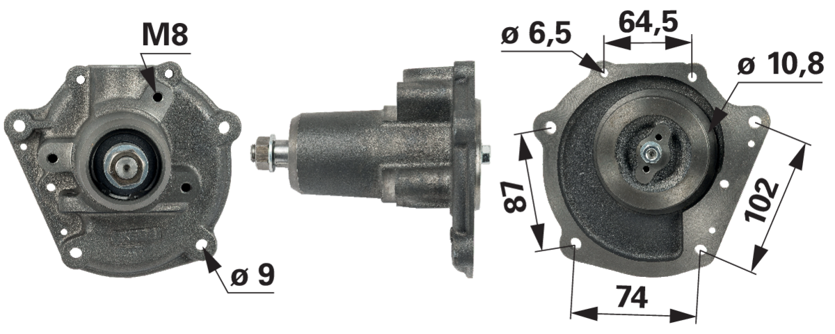 Wasserpumpe mit Dichtung anstelle von Hanomag 0151451504 GartenShop24 - Hochwertige Gartengeräte