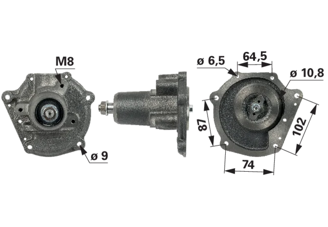 Wasserpumpe mit Dichtung anstelle von Hanomag 0151451504 GartenShop24 - Hochwertige Gartengeräte
