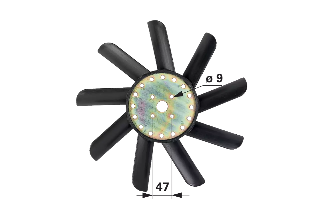 Lüfterflügel DM 415 mm anstelle von Steyr 140800060032 GartenShop24 - Hochwertige Gartengeräte