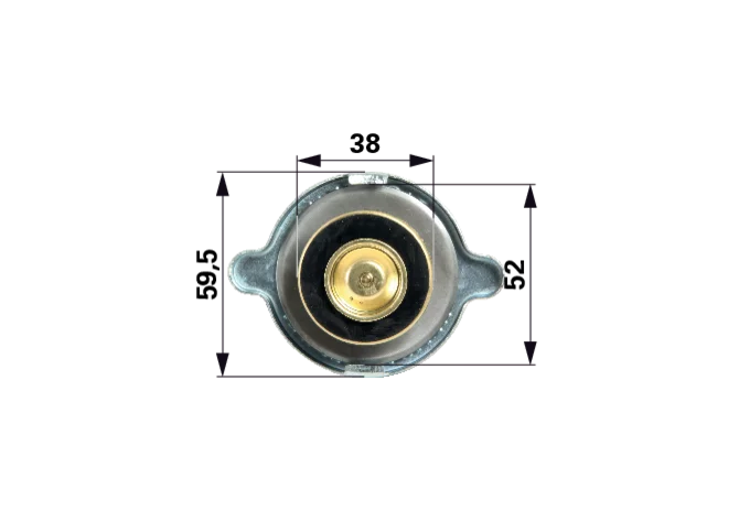 Kühlerverschluss anstelle von John Deere AL56759 Ventilhöhe 34,51 mm GartenShop24 - Hochwertige Gartengeräte
