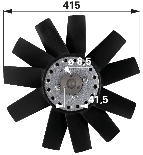 Lüfterflügel mit bimetallischer Lüfterkupplung anstelle von CNH 47130509 GartenShop24 - Hochwertige Gartengeräte