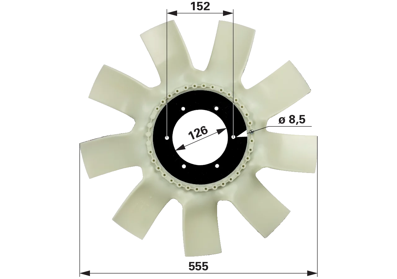 Lüfterflügel anstelle von CNH 87516755 GartenShop24 - Hochwertige Gartengeräte