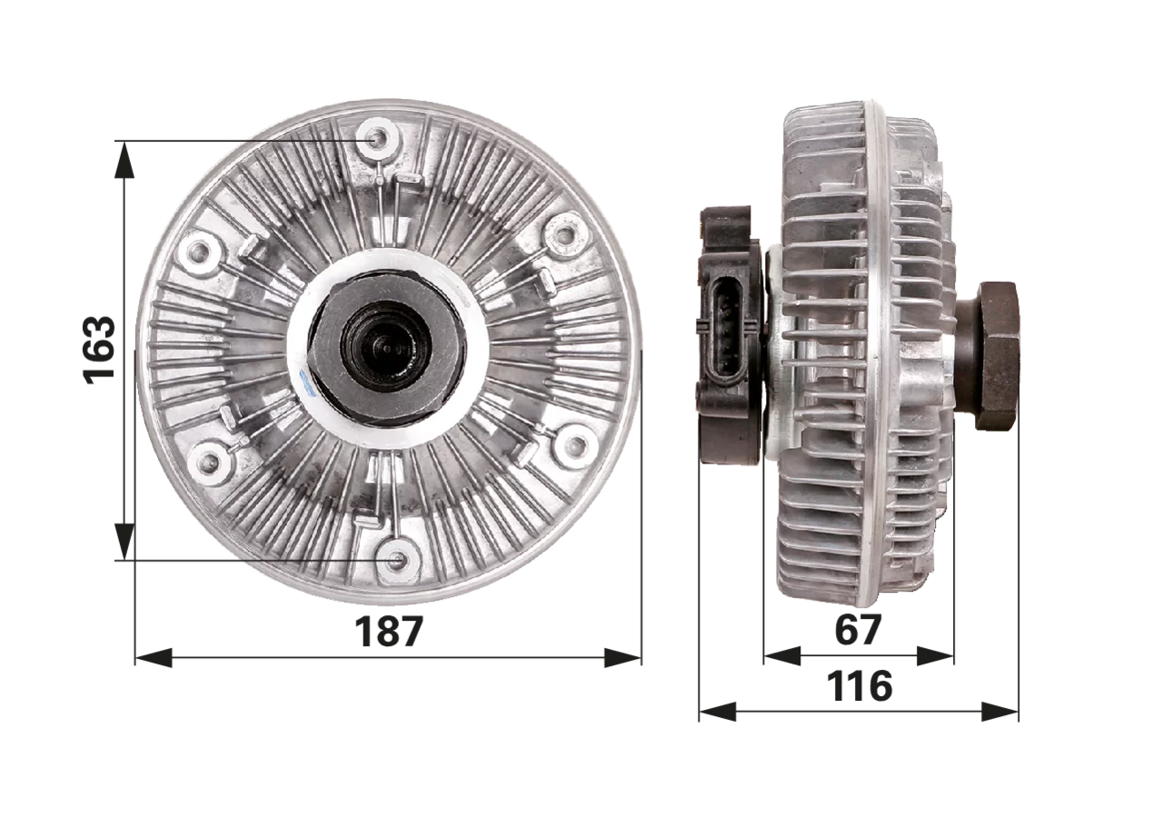 BorgWarner Lüfterkupplung anstelle von CNH 82025803 BorgWarner