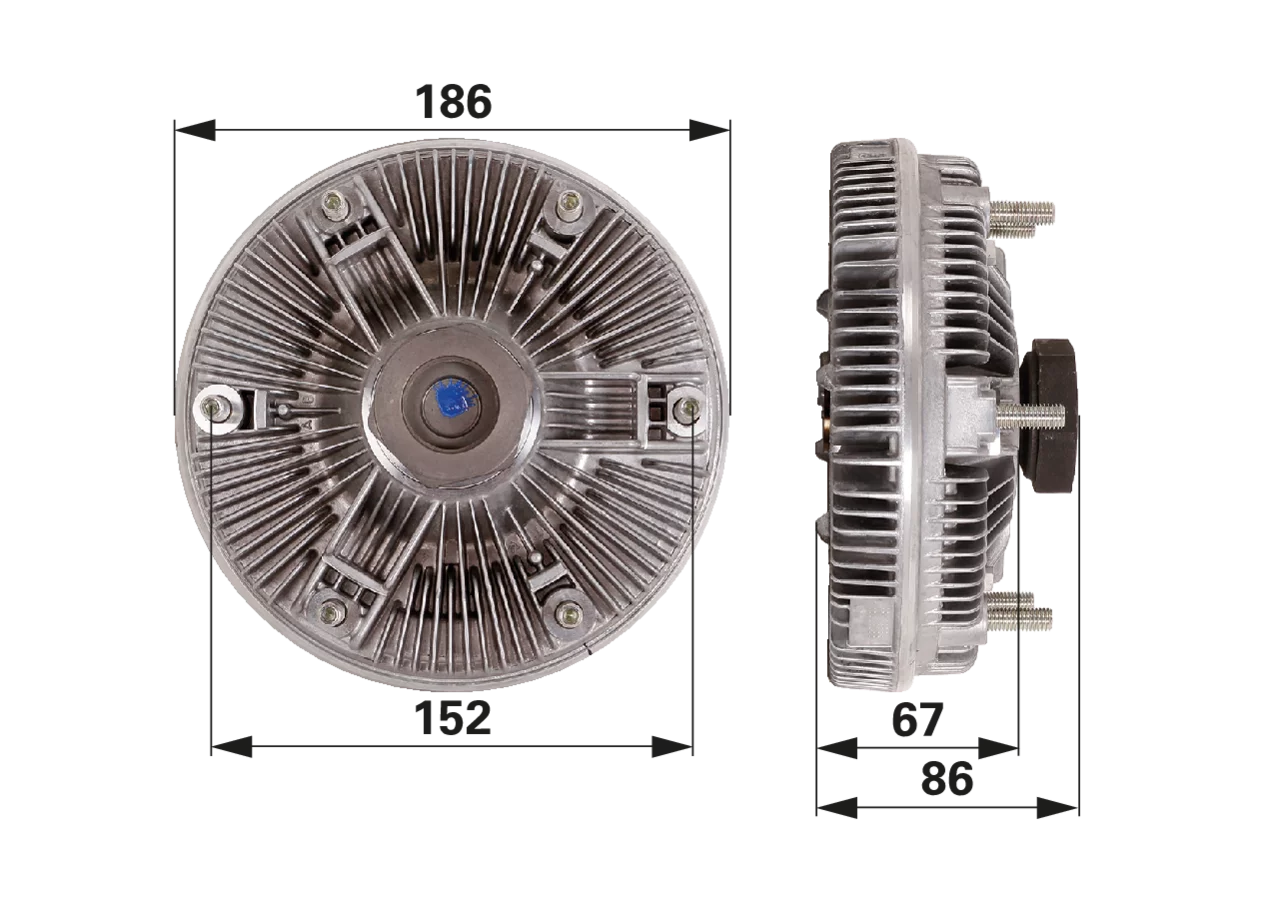 BorgWarner Lüfterkupplung anstelle von CNH 162000060018 BorgWarner
