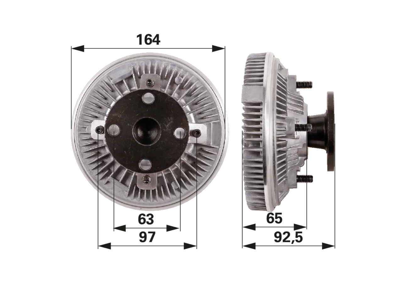 BorgWarner Lüfterkupplung für Modelle mit Klimaanlage anstelle von John Deere AL81448 BorgWarner