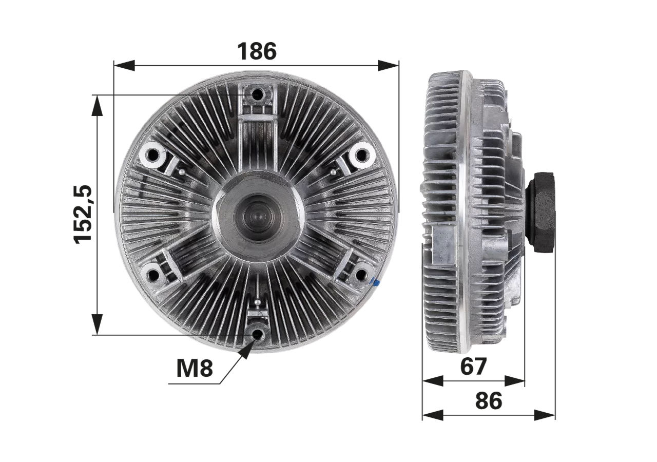 BorgWarner Lüfterkupplung anstelle von CNH 87516756 BorgWarner