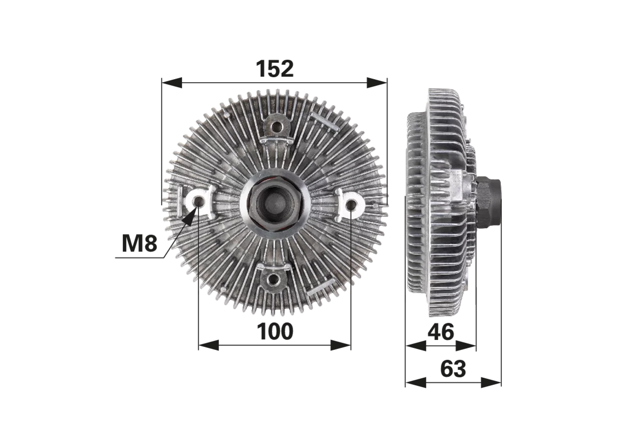 BorgWarner Lüfterkupplung anstelle von CNH 47135805 BorgWarner