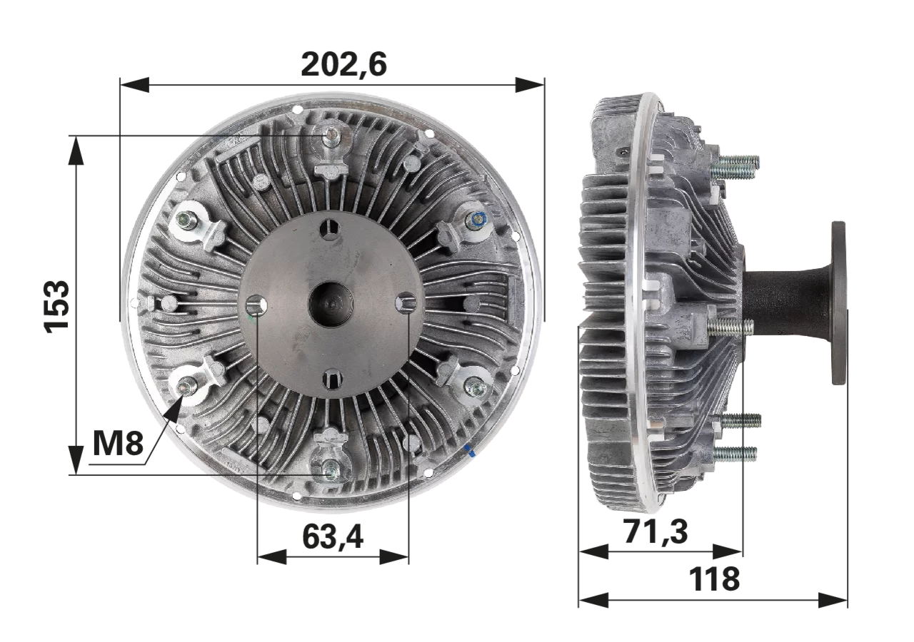BorgWarner Lüfterkupplung anstelle von Fendt G718202040100 BorgWarner