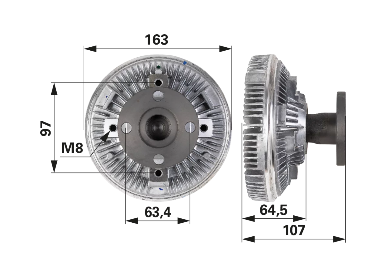 BorgWarner Lüfterkupplung anstelle von John Deere AL200918 BorgWarner
