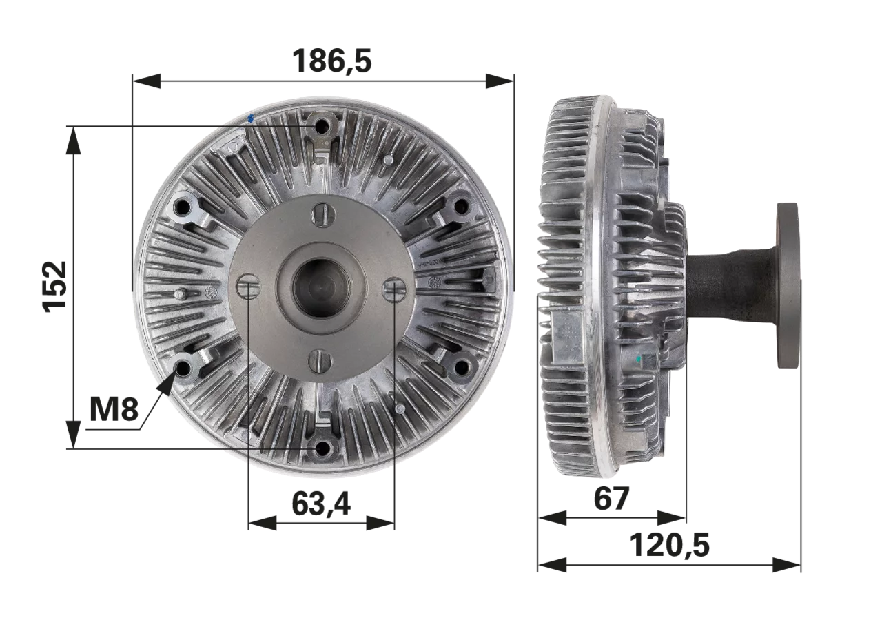 BorgWarner Lüfterkupplung anstelle von John Deere AL167987 BorgWarner