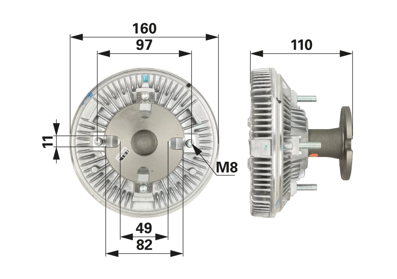 Mahle Lüfterkupplung anstelle von CNH 283132A1 Mahle