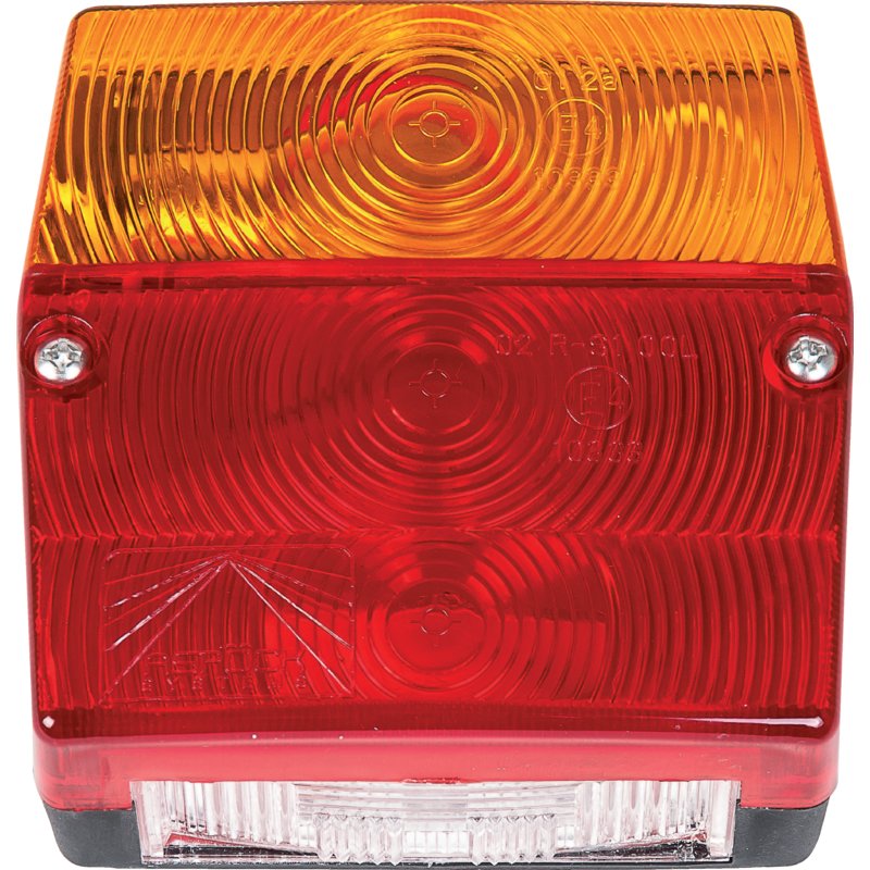 Aspöck Rückleuchte Blink- Brems- Schluss- Kennzeichenleuchte, 100 x 93 x 49 mm 23-0300-507 – • mit Glühlampen bestückt