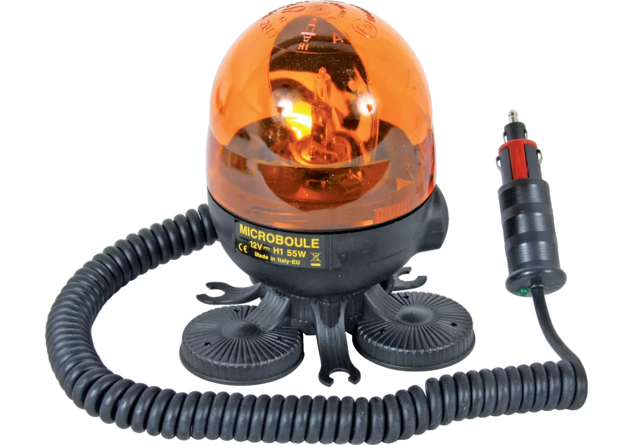 Warnleuchte 12 V, mit Magnet und Saugfüße Micro Sirena