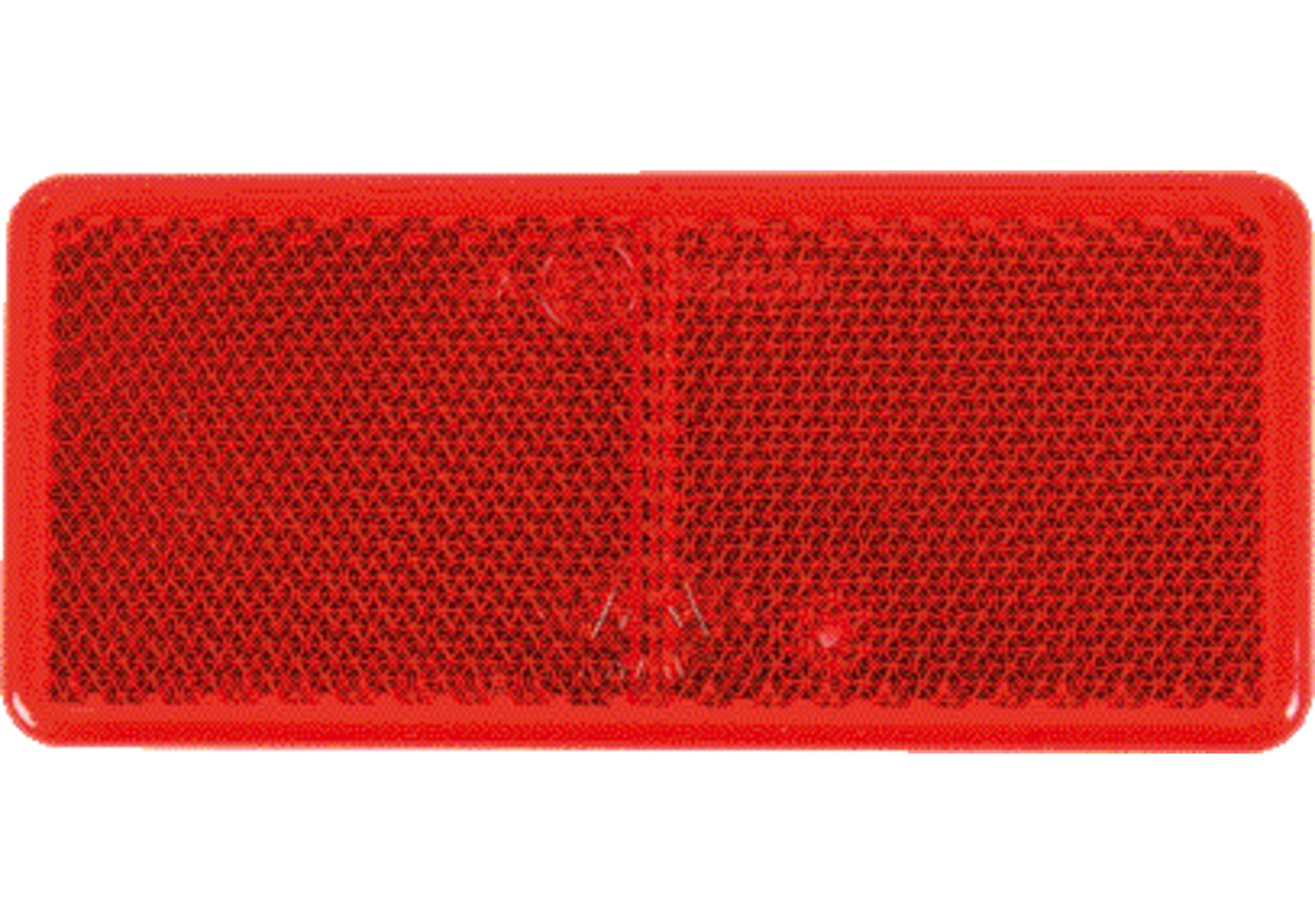 Rückstrahler rot, selbstklebend, 90 x 40 mm Sanube