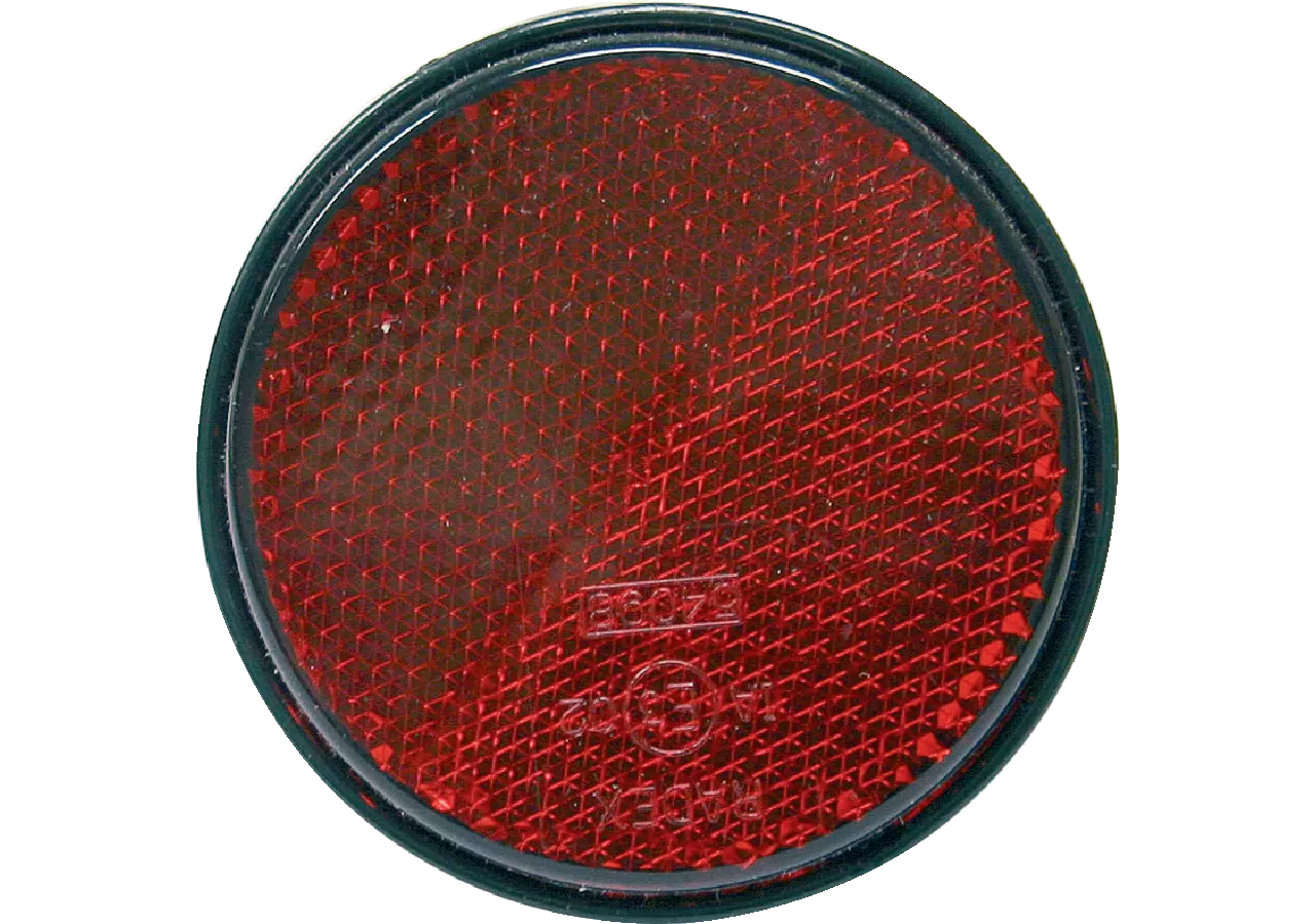 Rückstrahler rot, mit Schrauben M5, d = 60 mm GartenShop24 - Hochwertige Gartengeräte