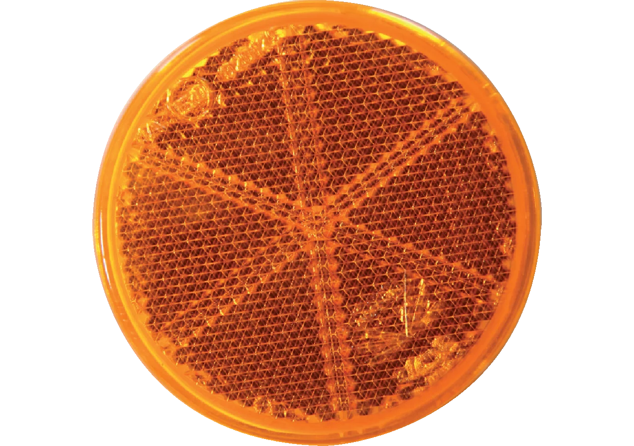 Rückstrahler gelb, selbstklebend, d = 60 mm Aspöck