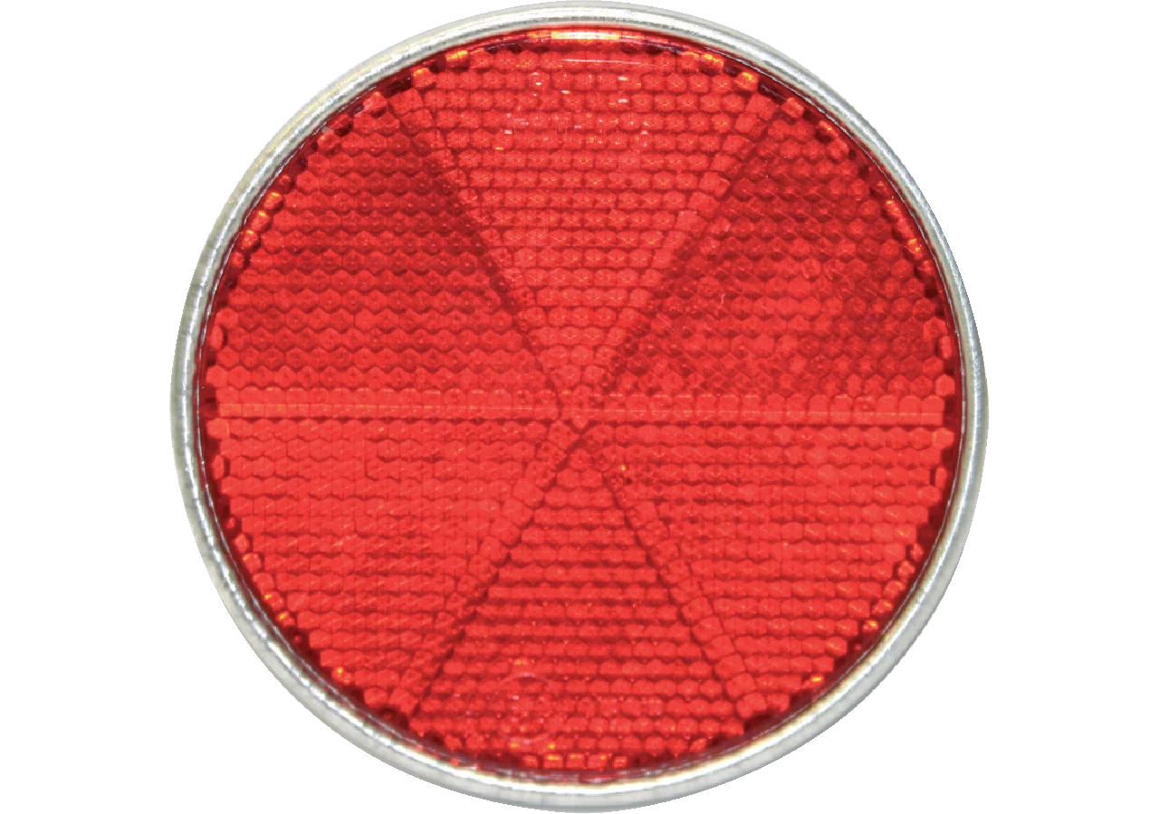 Rückstrahler rot, mit Schraube M5, d = 86 mm, Alu GartenShop24 - Hochwertige Gartengeräte