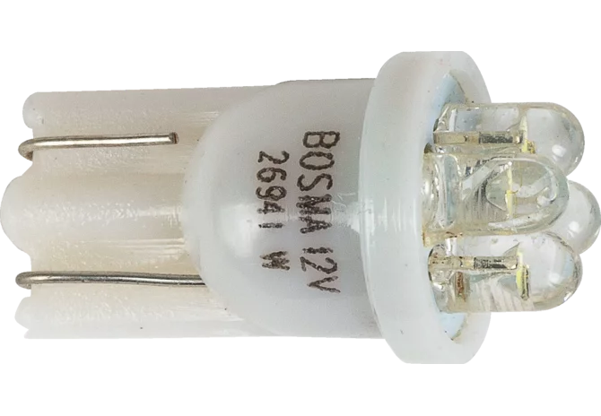 LED Glassockellampe 12 V, 1,2 W, T10, 4 x LED, weiß, 2 Stück GartenShop24 - Hochwertige Gartengeräte