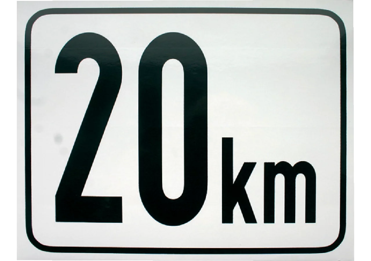Beschränkungsfolie eckig 20 km/h GartenShop24