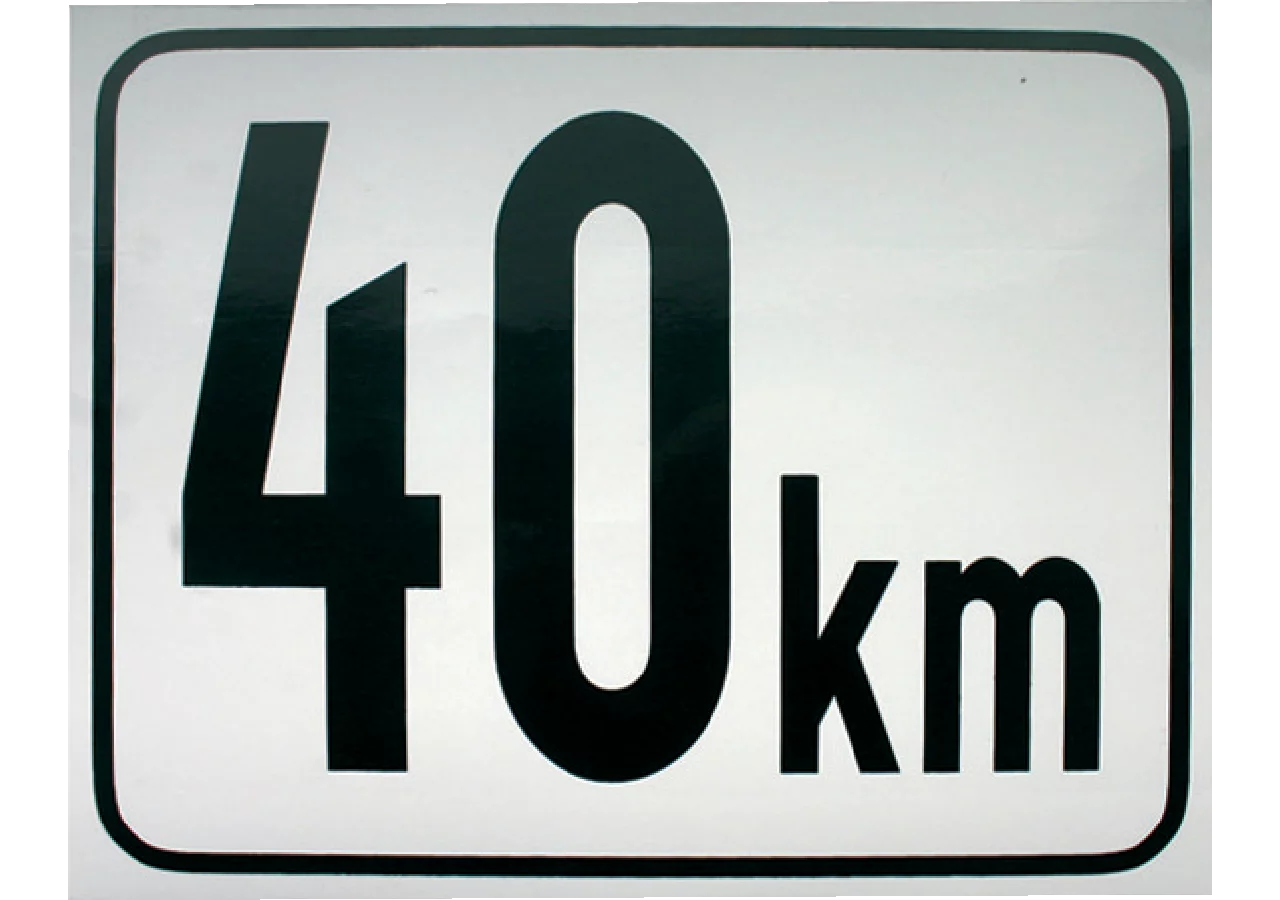 Beschränkungsfolie eckig 40 km/h GartenShop24