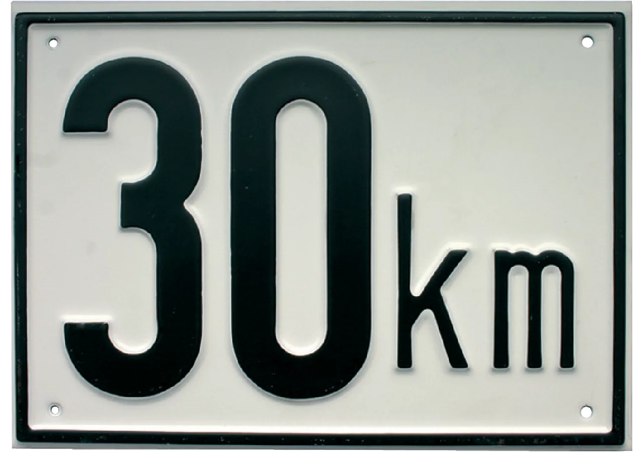 Beschränkungstafel eckig 30 km/h GartenShop24