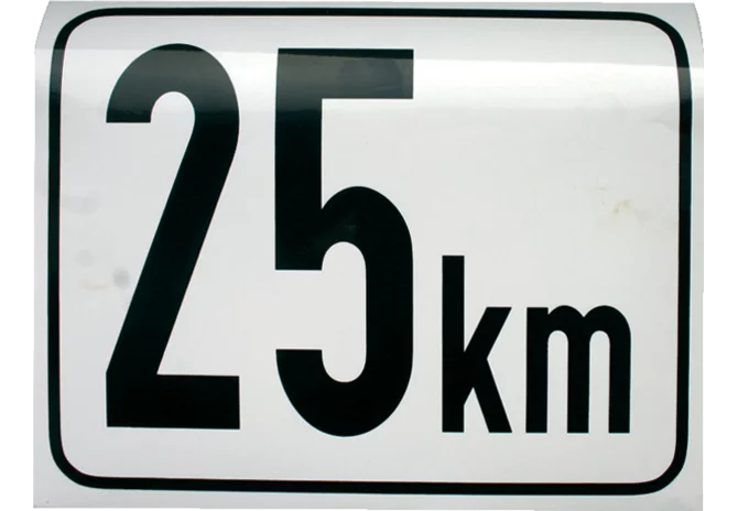 Beschränkungsfolie eckig 25 km/h GartenShop24